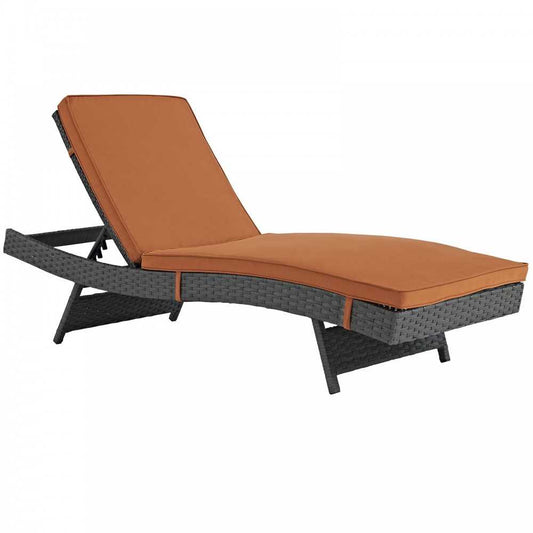 Sojourn Outdoor Patio Sunbrella Chaise, Canvas Tuscan