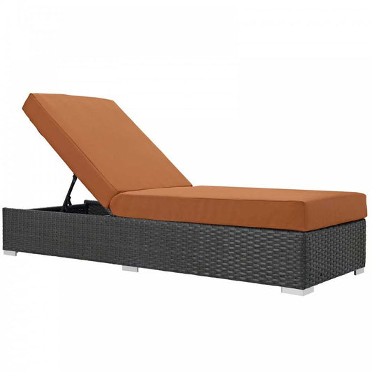 Sojourn Outdoor Patio Sunbrella Chaise Lounge, Canvas Tuscan