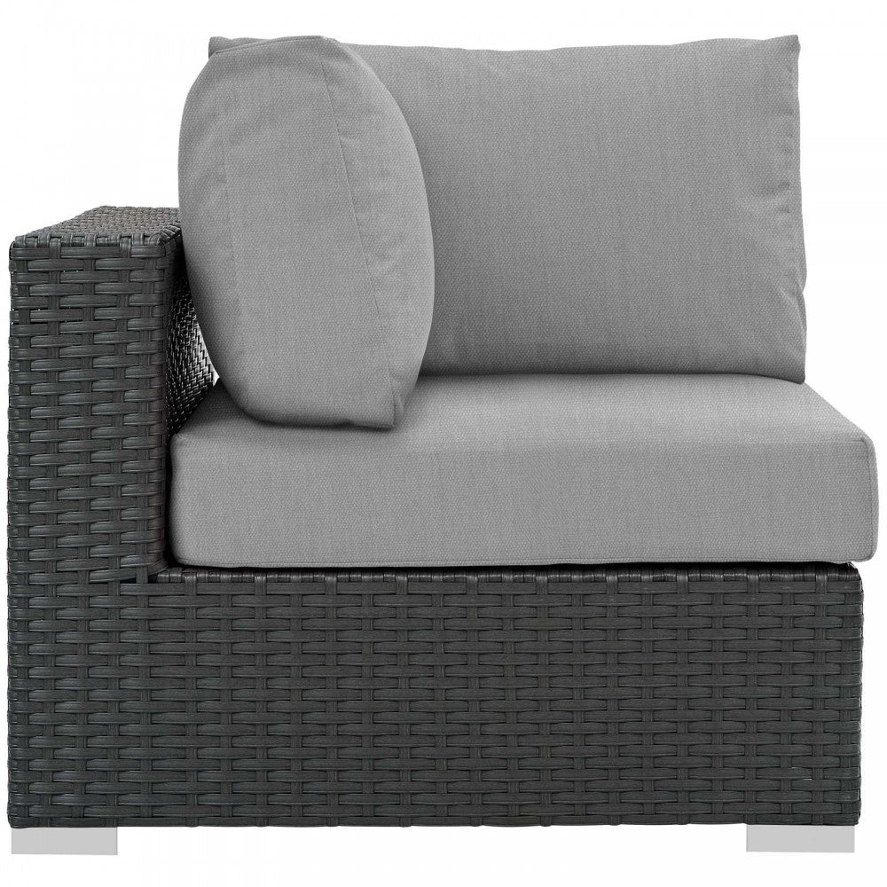 Sojourn Outdoor Patio Sunbrella Corner, Canvas Gray