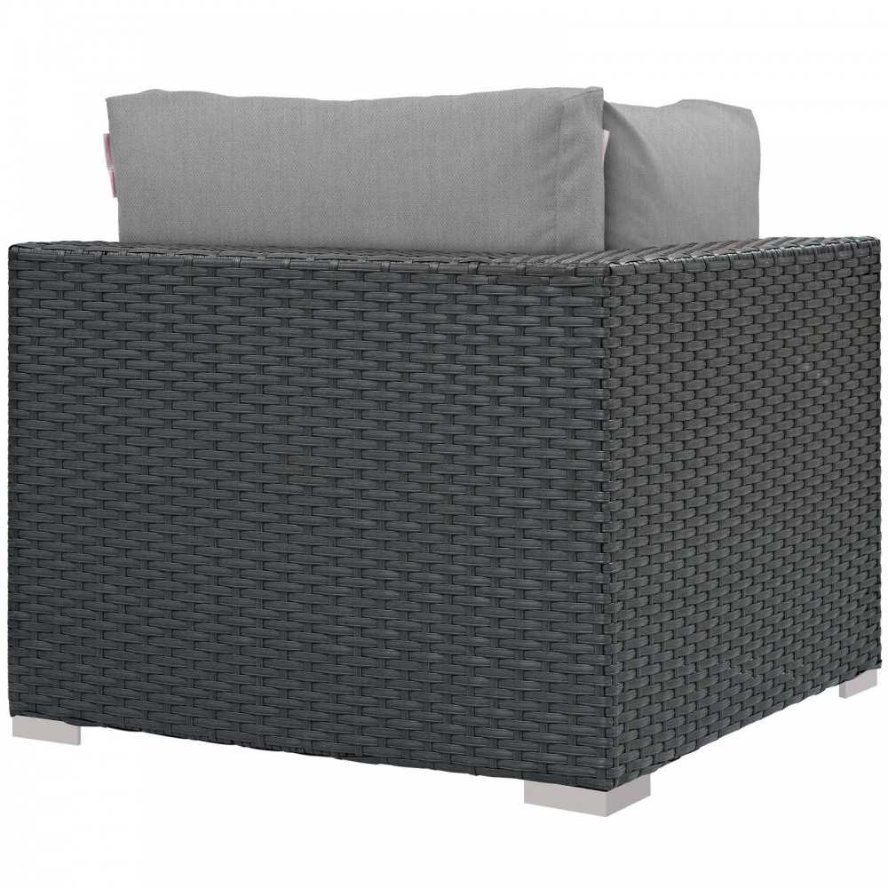 Sojourn Outdoor Patio Sunbrella Corner, Canvas Gray