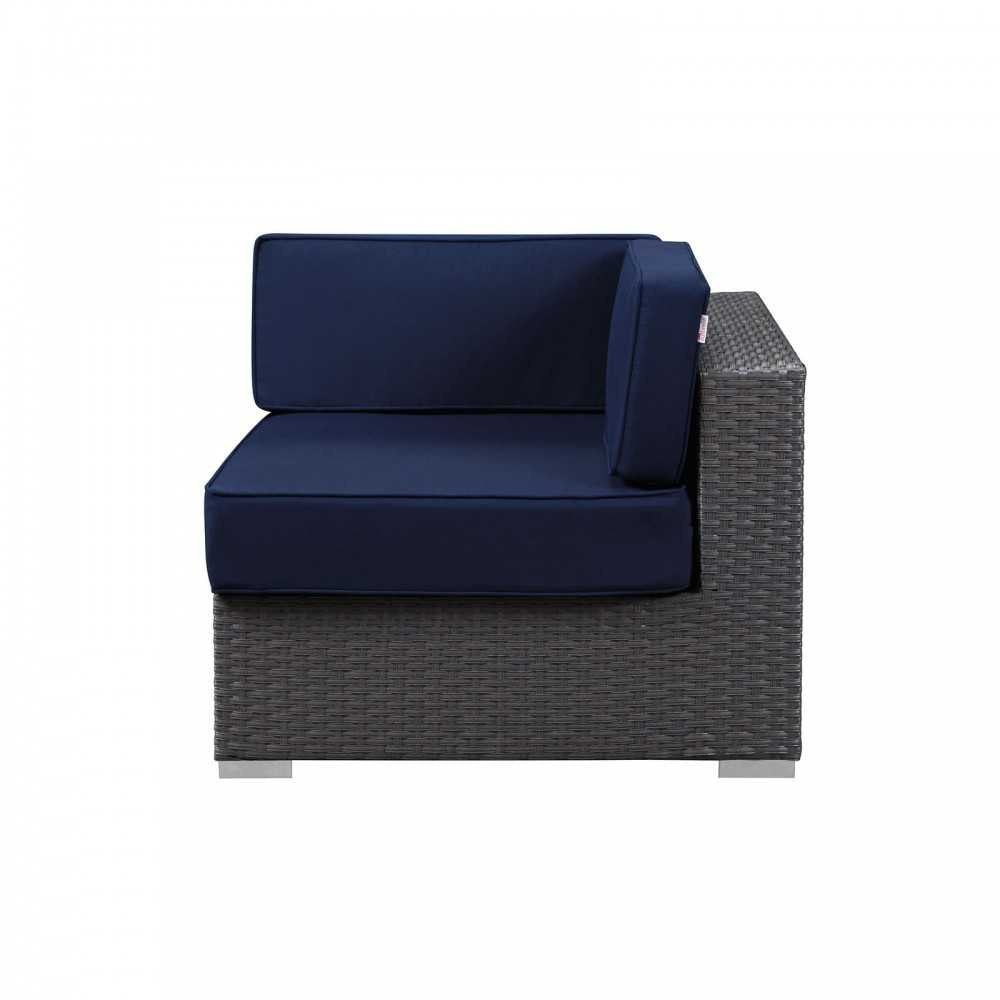 Sojourn Outdoor Patio Sunbrella Corner, Canvas Navy