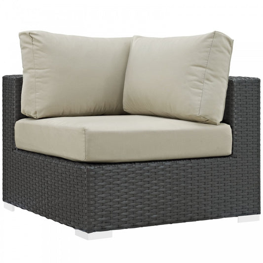 Sojourn Outdoor Patio Sunbrella Corner, Canvas Antique Beige