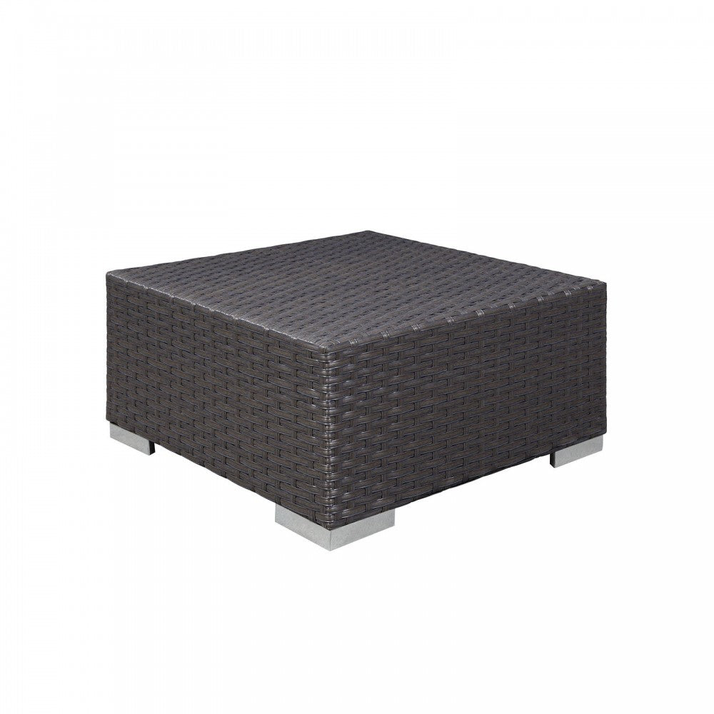 Sojourn Outdoor Patio Sunbrella Ottoman, Canvas Navy