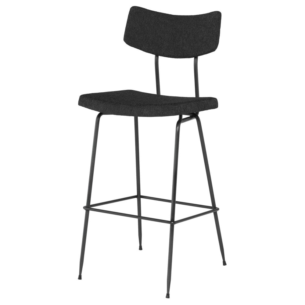 Soli Activated Charcoal Fabric Bar Stool