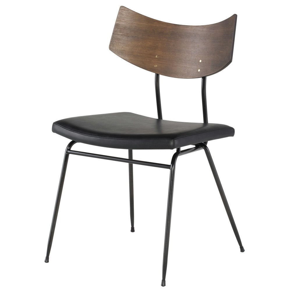 Soli Black Leather Dining Chair
