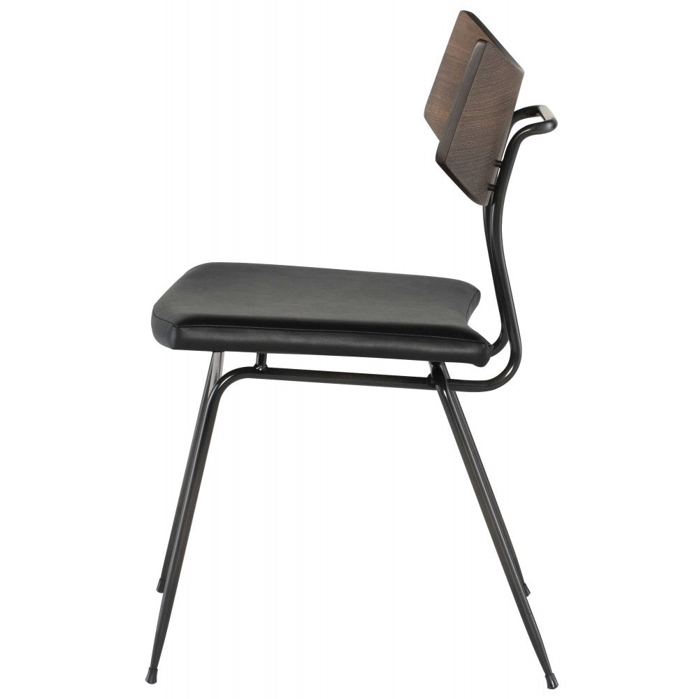 Soli Black Leather Dining Chair
