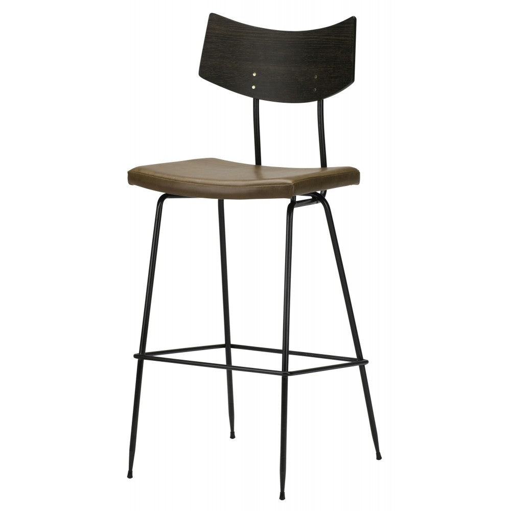 Soli Caramel Leather Bar Stool