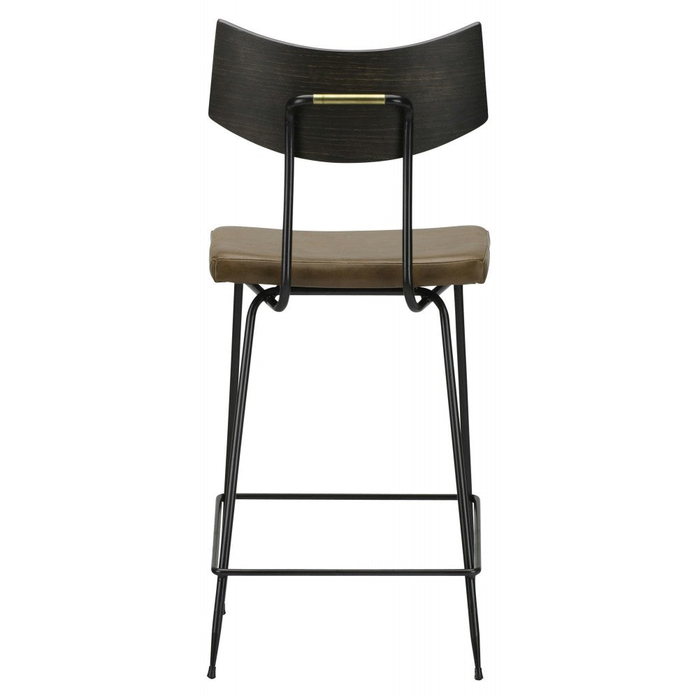 Soli Caramel Leather Counter Stool