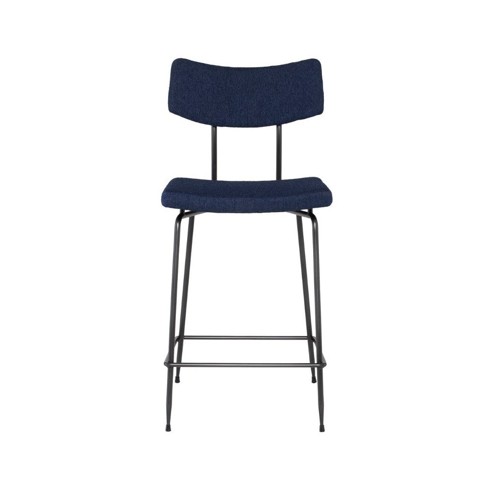 Soli True Blue Fabric Counter Stool