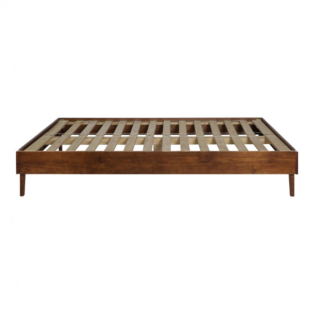 Solid Wood King Platform Bed - Walnut