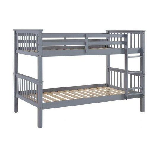Solid Wood Twin over Twin Mission Design Bunk Bed - Gray