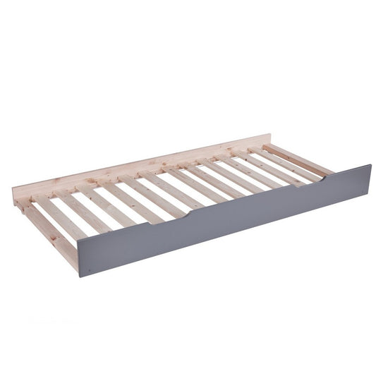 Solid Wood Twin Trundle Bed - Gray