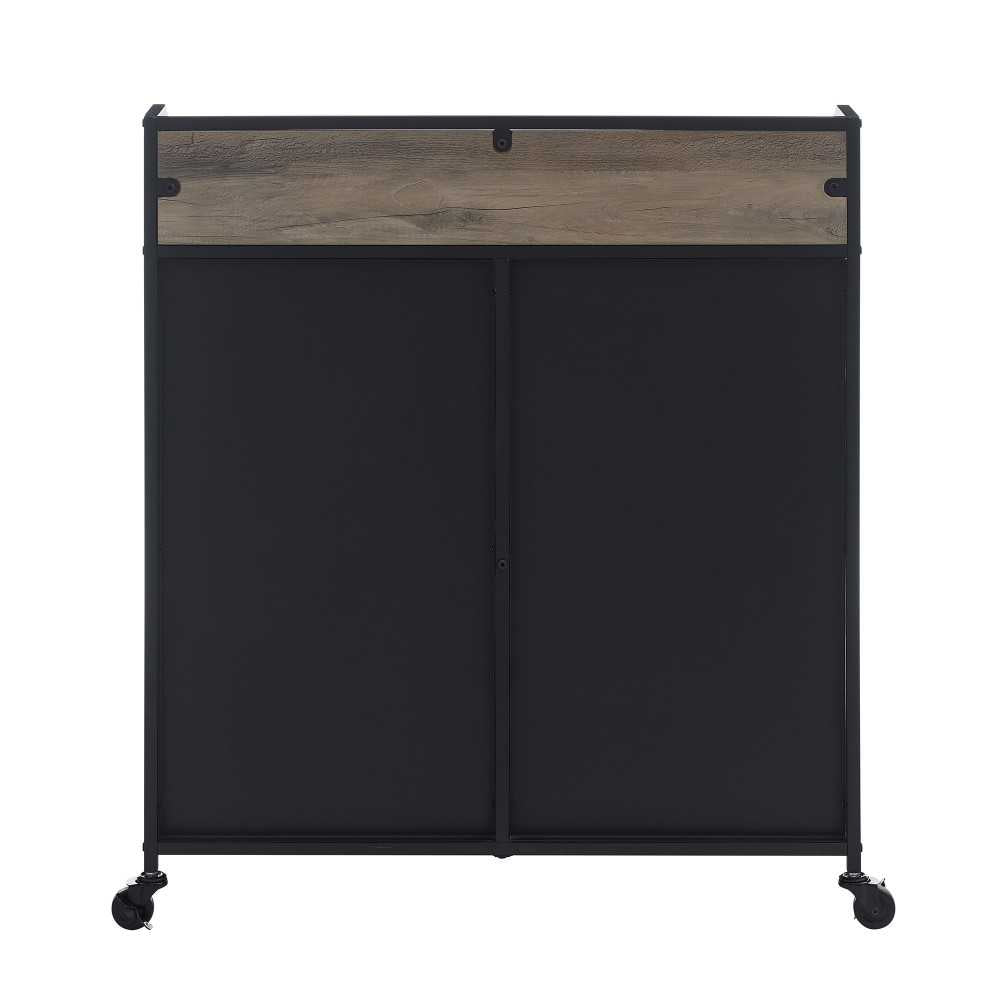 Sona 33" Industrial Bar Cabinet - Gray Wash