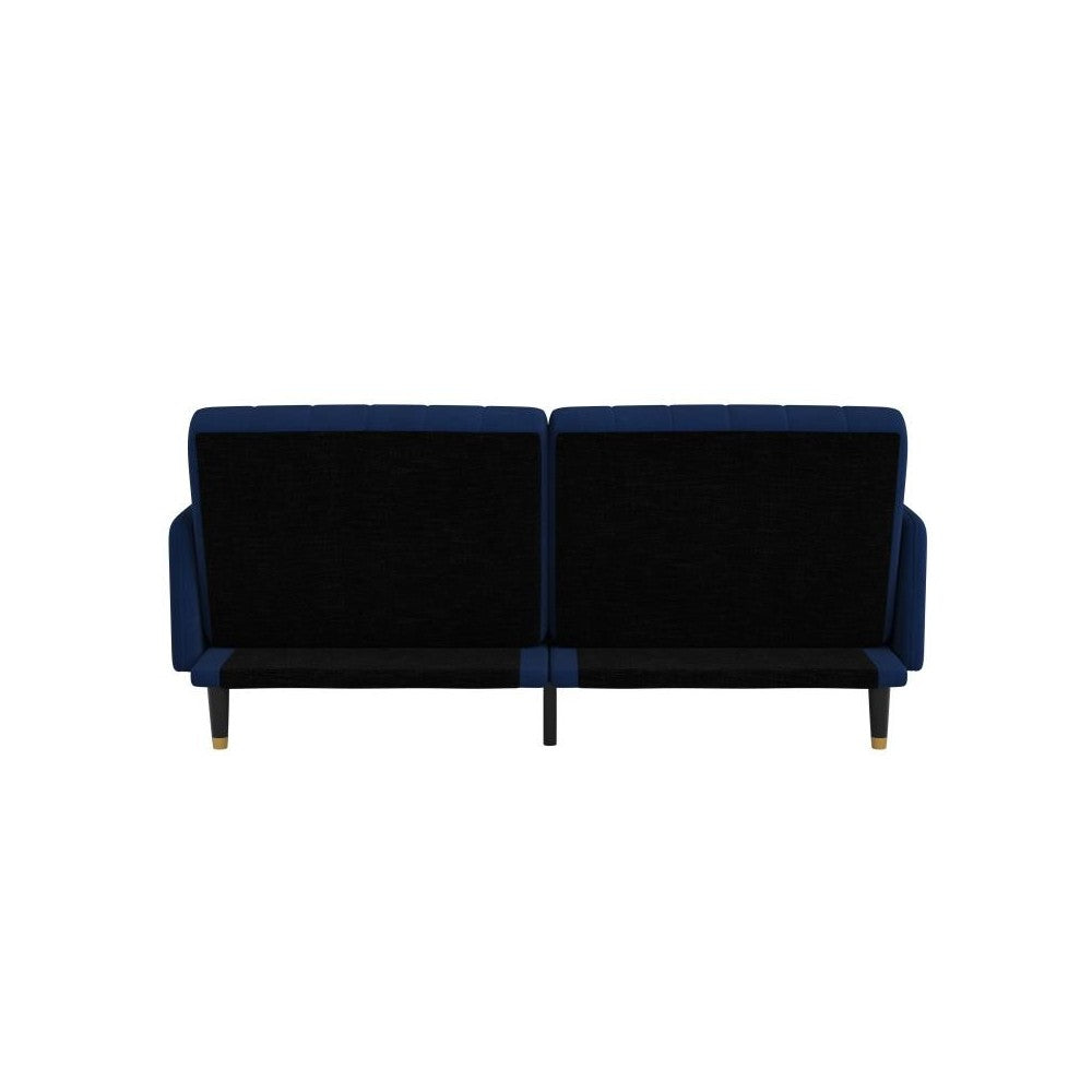 Sophia Premium Split Back Navy Velvet Futon Sofa