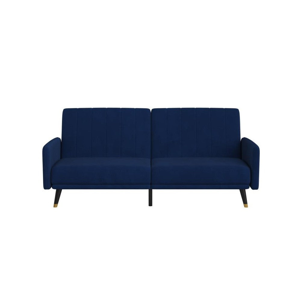 Sophia Premium Split Back Navy Velvet Futon Sofa
