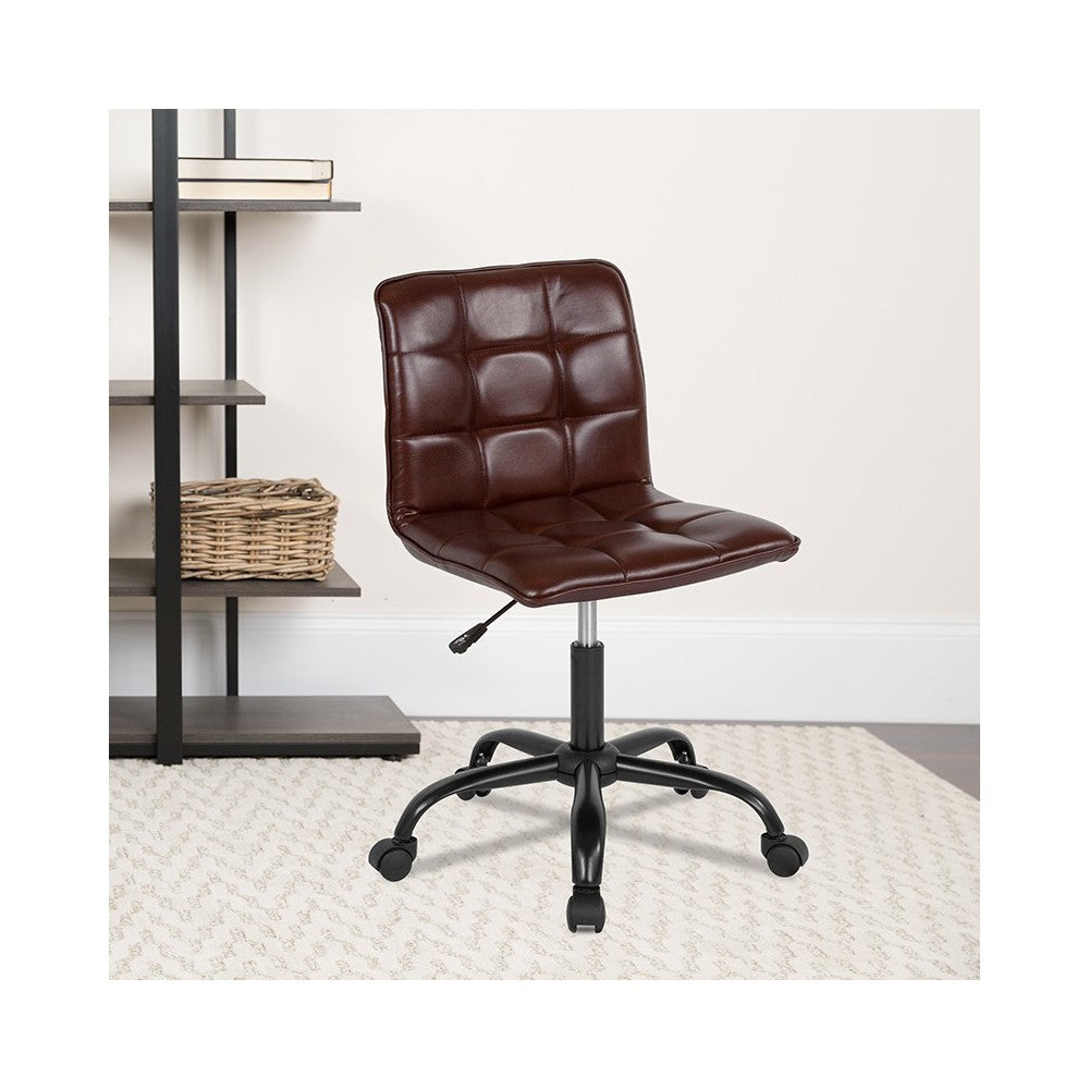Sorrento Home and Office Task Chair in Brown LeatherSoft