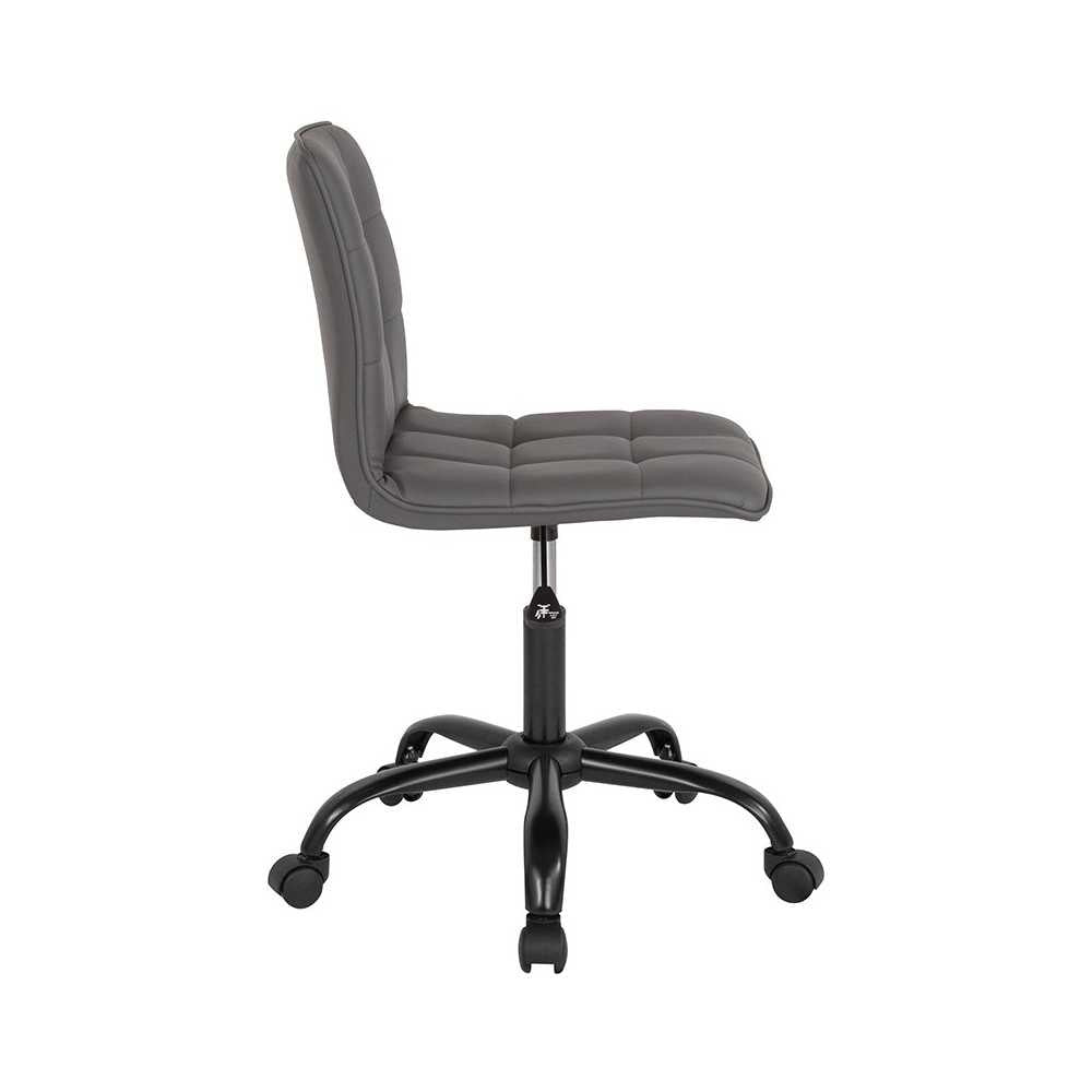 Sorrento Home and Office Task Chair in Gray LeatherSoft