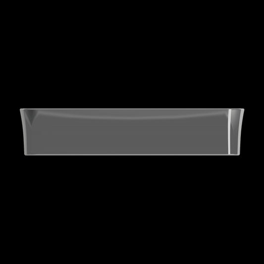 Sottile Rectangle Vessel Fireclay 21.5 in. with Matching Drain Cover in Platinum