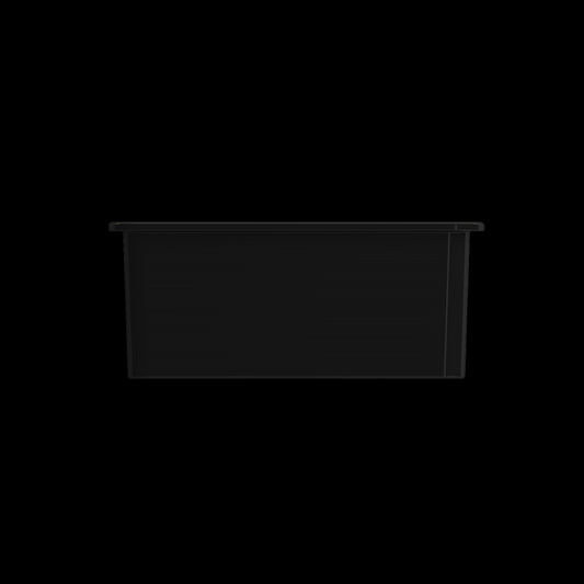 Sotto Dual-Mount Fireclay 24 in. Single Bowl Kitchen Sink in Black