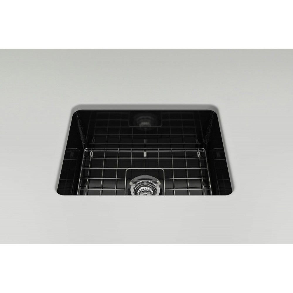 Sotto Dual-Mount Fireclay 24 in. Single Bowl Kitchen Sink in Black