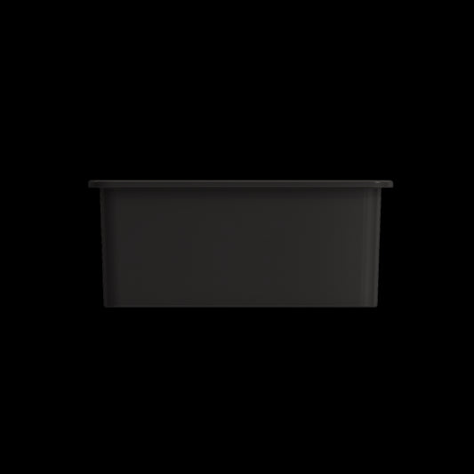 Sotto Dual-Mount Fireclay 24 in. Single Bowl Kitchen Sink in Matte Black