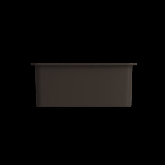 Sotto Dual-Mount Fireclay 24 in. Single Bowl Kitchen Sink in Matte Brown