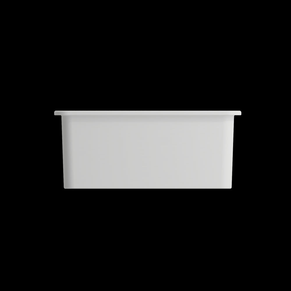 Sotto Dual-Mount Fireclay 24 in. Single Bowl Kitchen Sink in Matte White