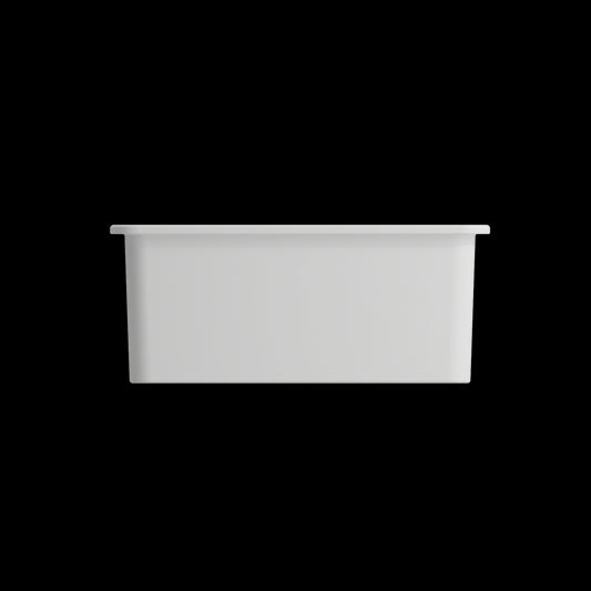 Sotto Dual-Mount Fireclay 24 in. Single Bowl Kitchen Sink in Matte White
