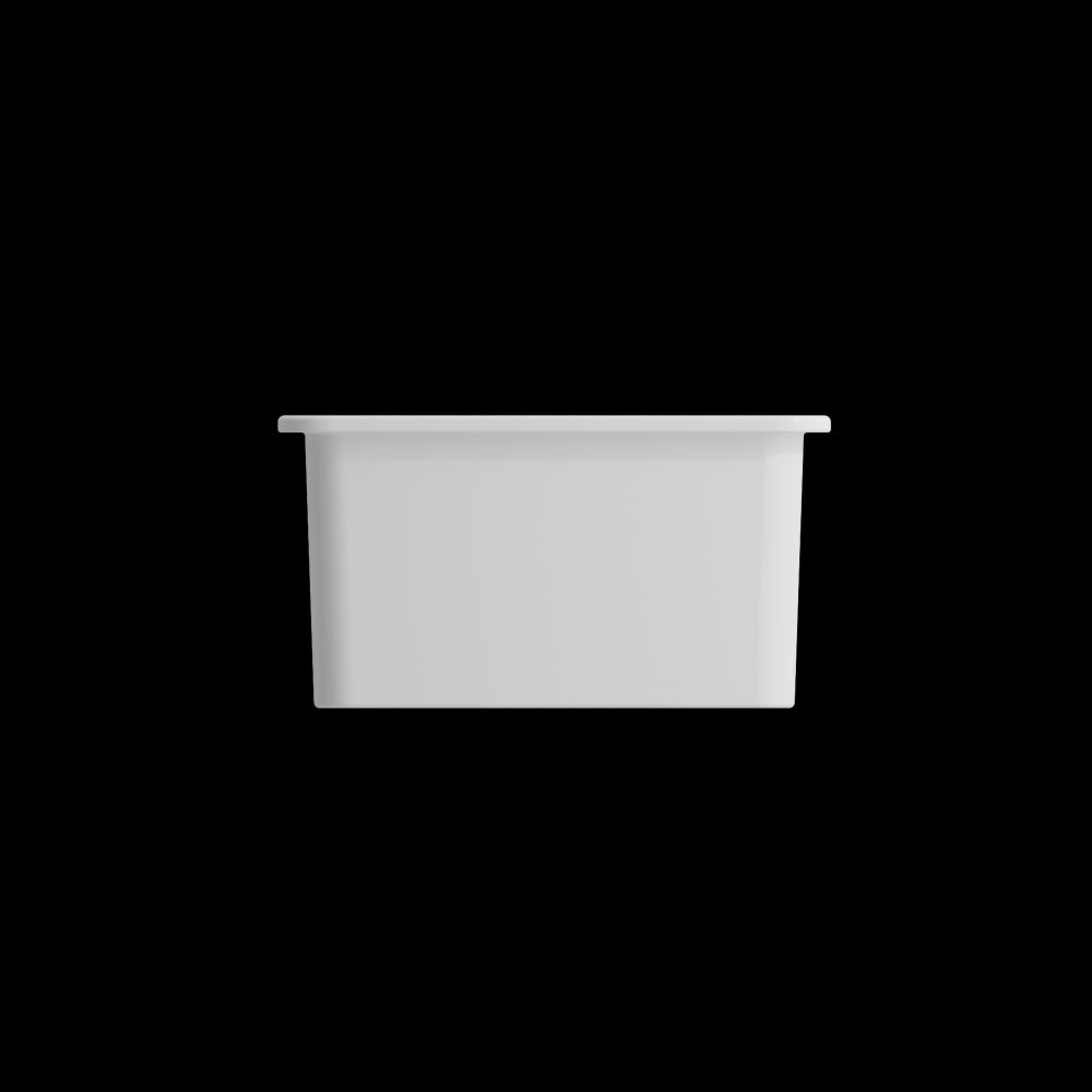 Sotto Dual-Mount Fireclay 24 in. Single Bowl Kitchen Sink in Matte White