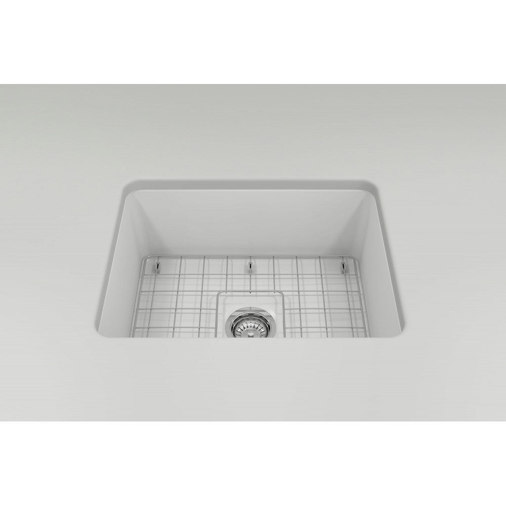 Sotto Dual-Mount Fireclay 24 in. Single Bowl Kitchen Sink in Matte White