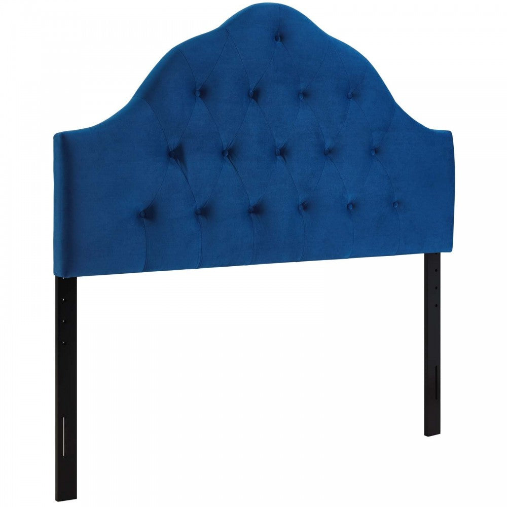 Sovereign Full Diamond Tufted Performance Velvet Headboard, Navy