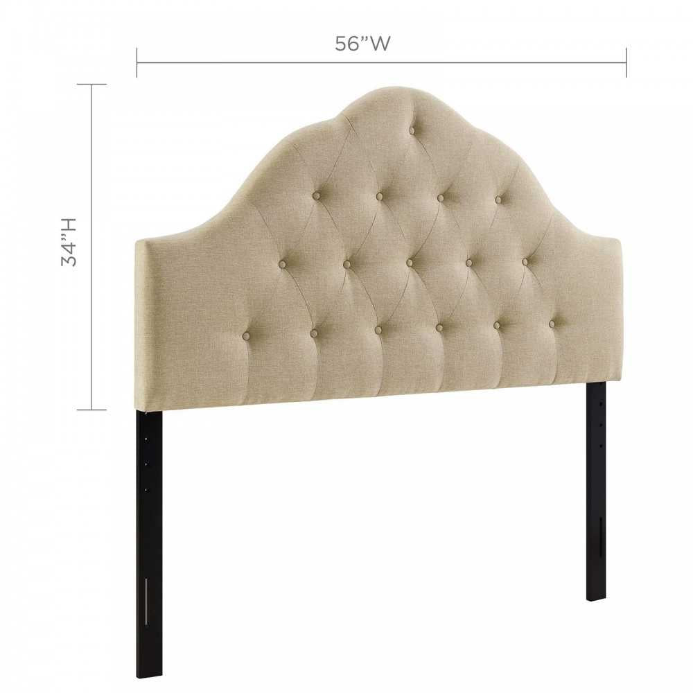 Sovereign Full Upholstered Fabric Headboard, Beige