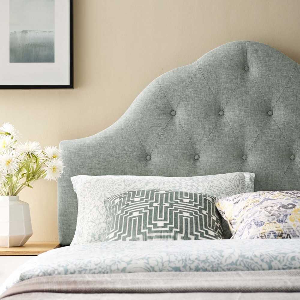 Sovereign King Upholstered Fabric Headboard, Gray