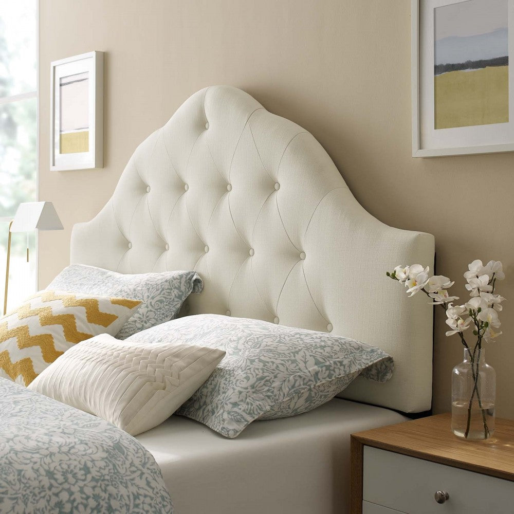 Sovereign King Upholstered Fabric Headboard, Ivory