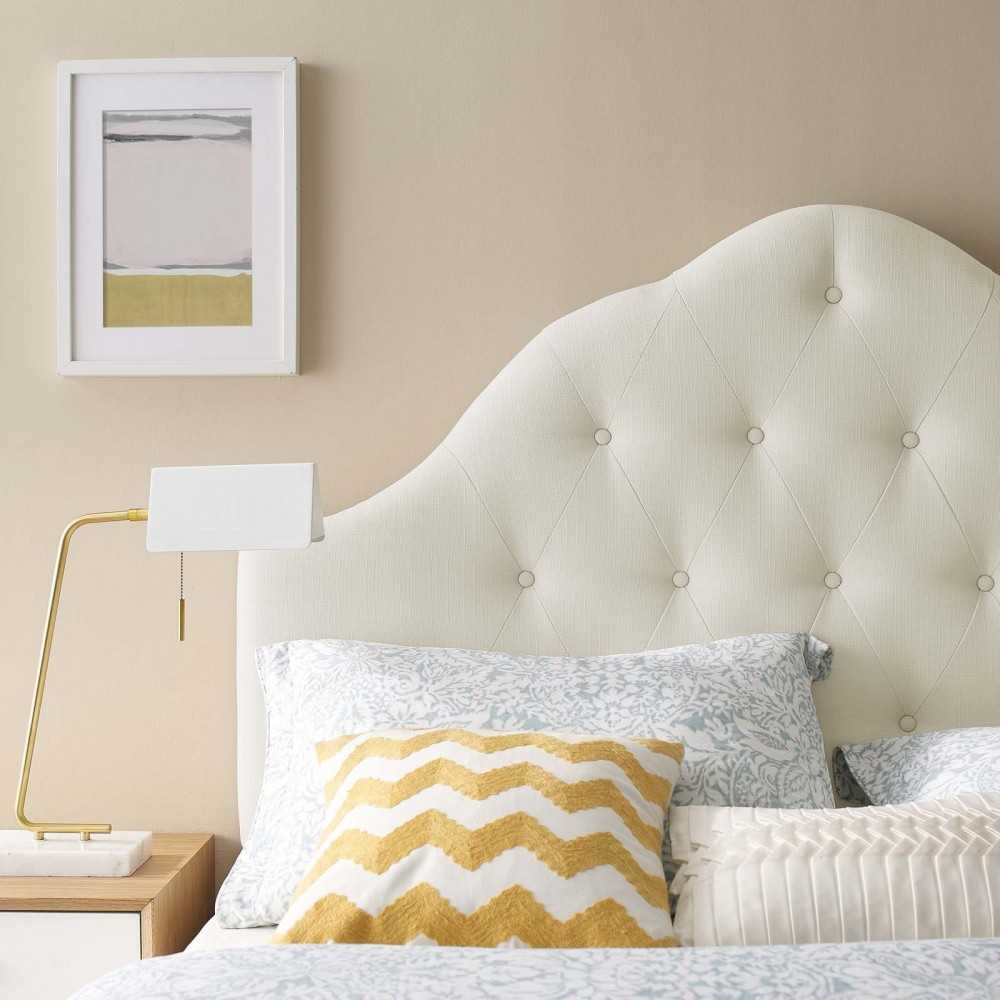 Sovereign King Upholstered Fabric Headboard, Ivory