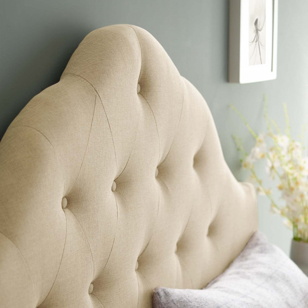 Sovereign King Upholstered Fabric Headboard, Beige