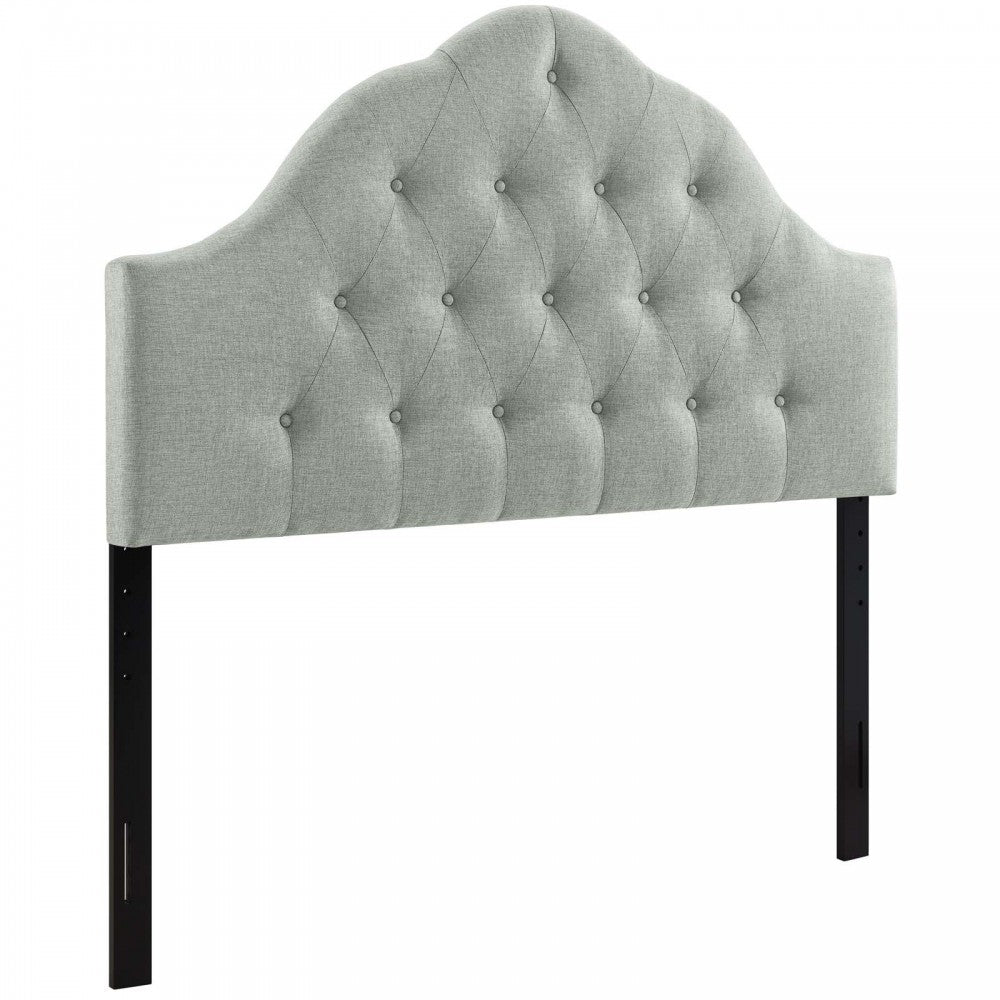 Sovereign Queen Upholstered Fabric Headboard, Gray