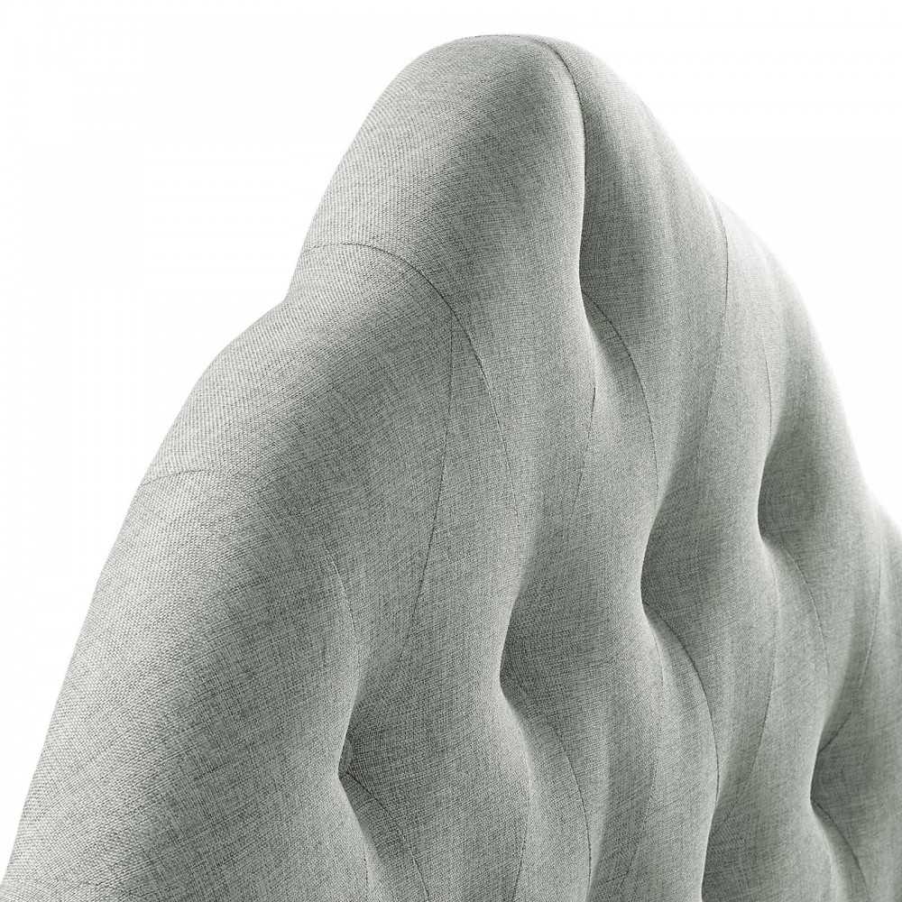 Sovereign Queen Upholstered Fabric Headboard, Gray