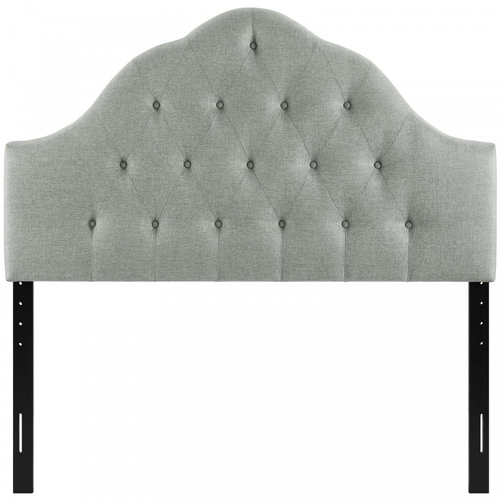 Sovereign Queen Upholstered Fabric Headboard, Gray