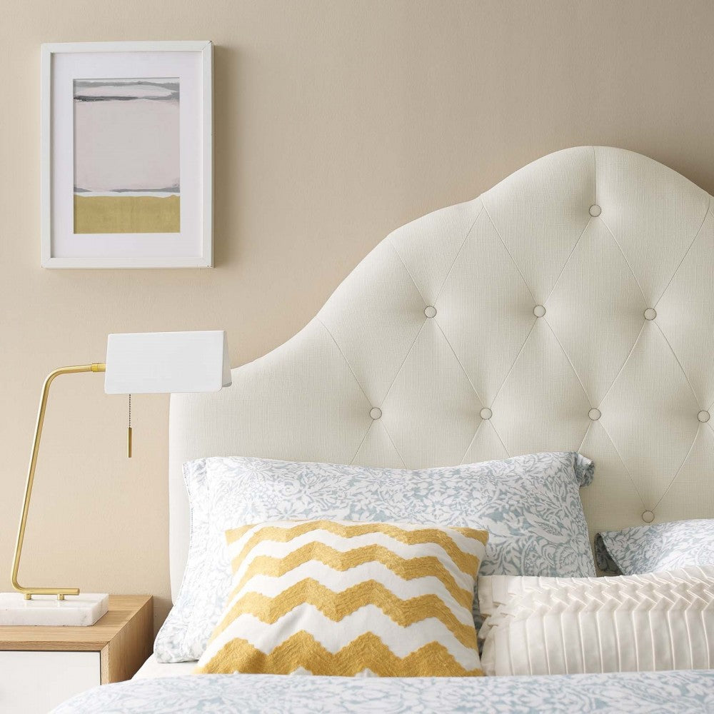Sovereign Queen Upholstered Fabric Headboard, Ivory