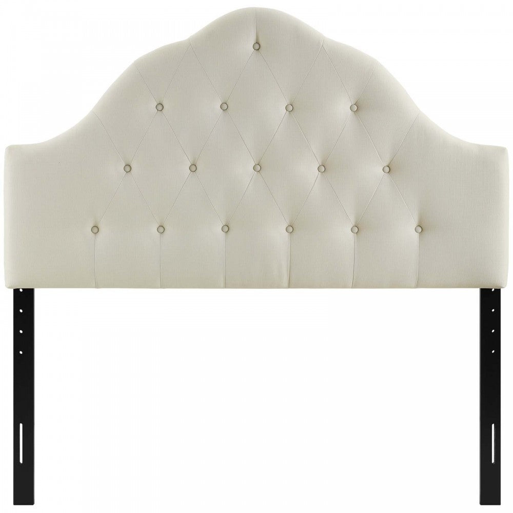 Sovereign Queen Upholstered Fabric Headboard, Ivory