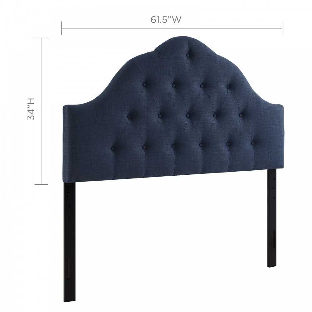 Sovereign Queen Upholstered Fabric Headboard, Navy