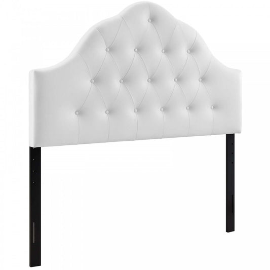 Sovereign Queen Upholstered Vinyl Headboard, White