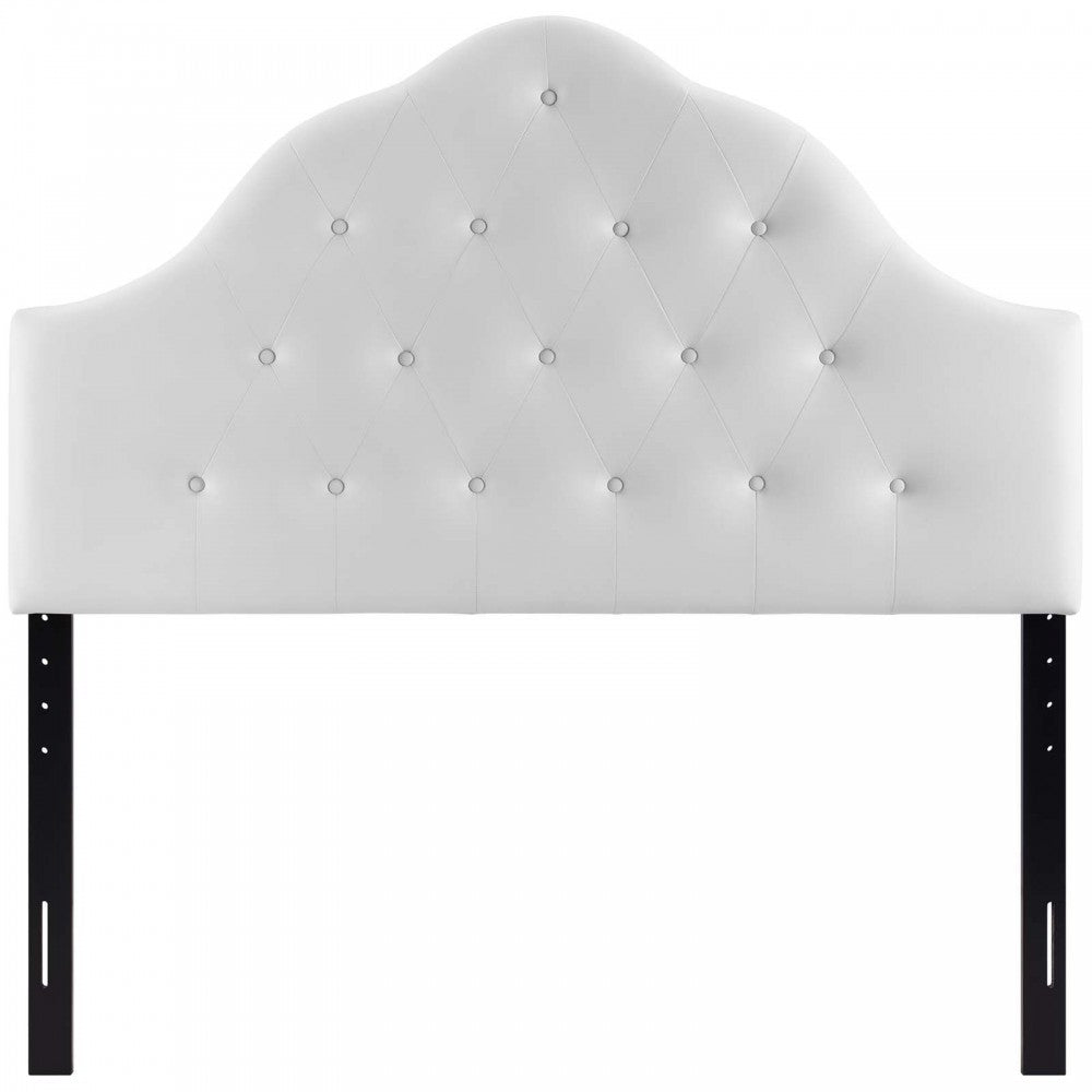 Sovereign Queen Upholstered Vinyl Headboard, White