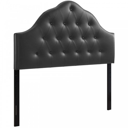 Sovereign Queen Upholstered Vinyl Headboard, Black