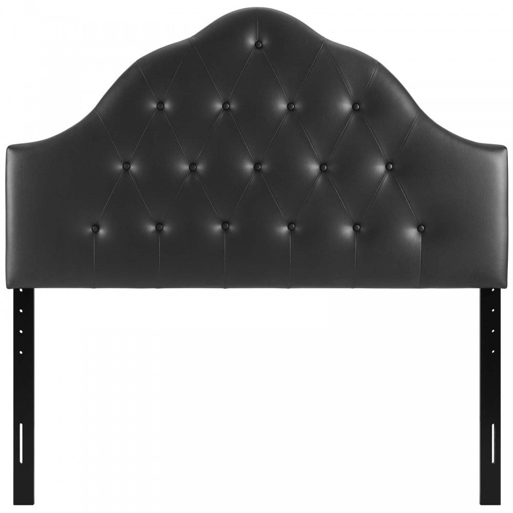 Sovereign Queen Upholstered Vinyl Headboard, Black