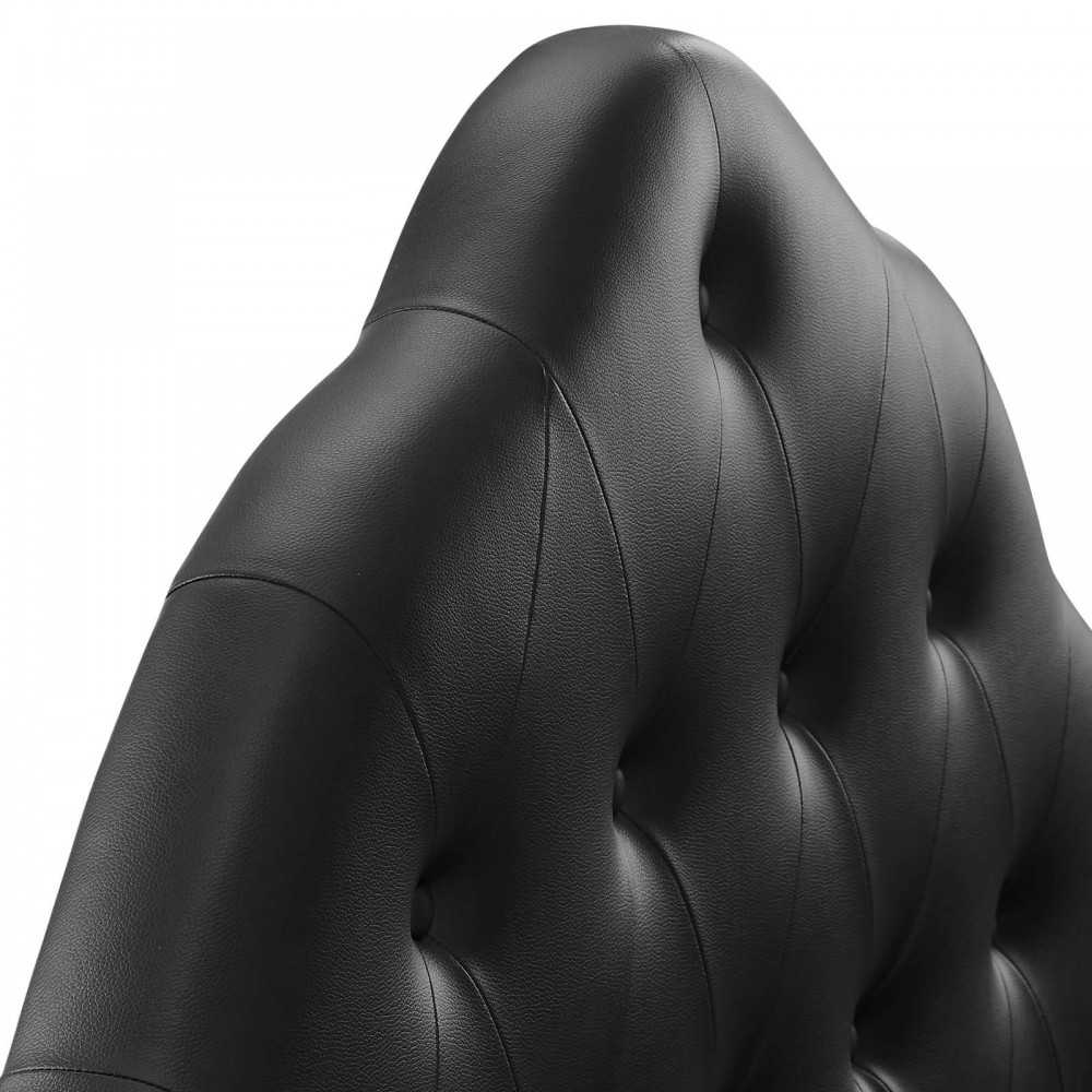Sovereign Queen Upholstered Vinyl Headboard, Black