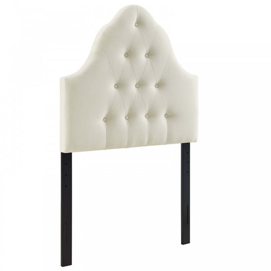 Sovereign Twin Upholstered Fabric Headboard, Ivory