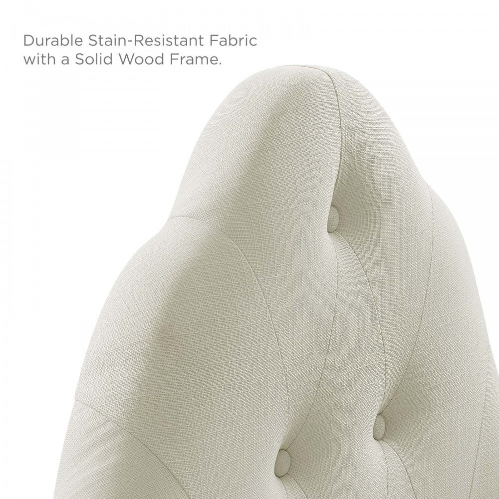 Sovereign Twin Upholstered Fabric Headboard, Ivory