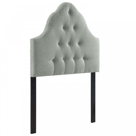 Sovereign Twin Upholstered Fabric Headboard, Gray